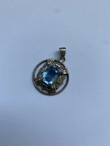 anhänger silber 925 mit blauen Stein  - Bild 1 von 4