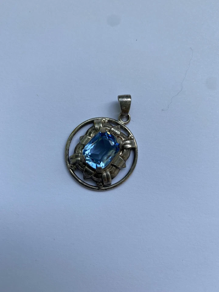 anhänger silber 925 mit blauen Stein  - Bild 1 von 4