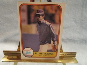 Elliott Maddox, Outfield, New York Mets, 1981 Fleer Corp #326 - Picture 1 of 2