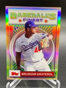 2020 Topps FINEST FLASHBACKS BRUSDAR GRATEROL REFRACTOR RC #126 LA DODGERS - Picture 1 of 1