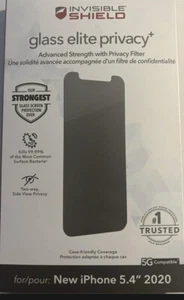Zagg Invisible Shield Glass Elite+ Privacy 2020 Apple iPhone 12 Mini 5.4" - Photo 1 sur 4