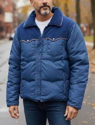 Chaqueta Chaleco Convertible Levi’s De Colección Pana Western Puffer Para Hombre Grande *Defectos Foto 1 de 4