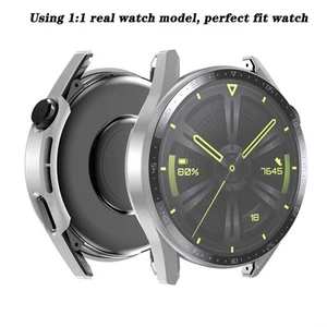 Pc Frame Tempered Glass Case Compatible For Watch Gt3 42Mm/46Mm Sma VA - Zdjęcie 1 z 8