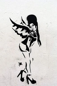 Banksy Amy Winehouse Magnète En Acier - Picture 1 of 1