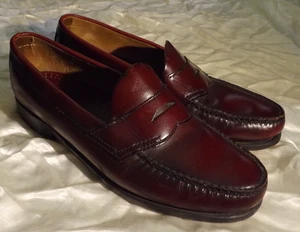 Mocassini vintage GH Bass Weejuns scarpe eleganti da uomo 10,5 D Penny made in USA vino - Foto 1 di 6