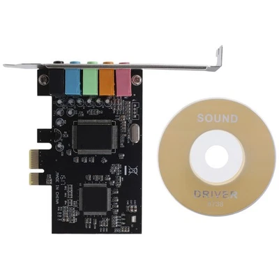 5.1 Internal Sound Card for  10 with Low Profile Bracket, 3D Stereo PCI-E,5447 - Image 1 of 4