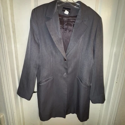 Blazer largo para mujer Herman Geist gris oscuro talla 14 Foto 1 de 4