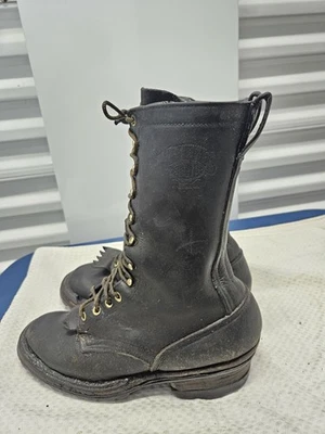 Mens Whites Logger Packer Boots Black Leather Size 7D - Image 1 of 4