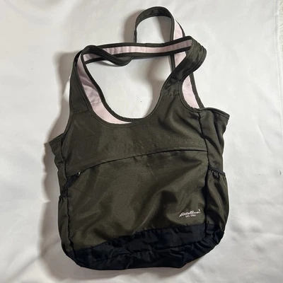 Bolso de Mano Eddie Bauer Marrón Gimnasio Senderismo Viaje Bolso de Hombro Forro Rosa Foto 1 de 4
