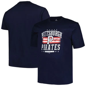 Men's Profile Navy Pittsburgh Pirates Big & Tall Americana T-Shirt - Picture 1 of 3