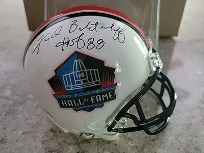 MINICASCO FIRMADO POR FRED BILETNIKOFF NFL HOF CARTA DE SUBASTA JSA OAKLAND RAIDERS Foto 1 de 4