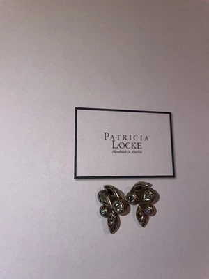 Pendientes de metal dorado multicolor Patricia Locke firmados de colección Foto 1 de 4