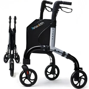 Premium 3 Wheel Rollator Walker for Seniors, Lightweight Foldable Elderly Thr... - Picture 1 of 6