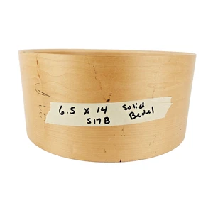 VTG 6.5x14 Solid Maple Single Ply Unibody Reinforced Snare Drum Shell - Beveled - Picture 1 of 6