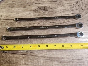 3pc Snap-on 9pt Long Ratcheting Double Box SAE Wrenches XDHR 5/16, 3/8, 7/16 - Picture 1 of 5