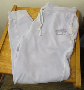 Roots Womens Sweatpants Light Blue 100% Cotton 2 Pockets Size M ? - Picture 1 of 7
