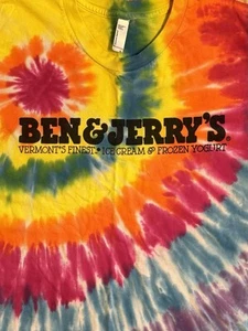 Ben & Jerry’s Festival T-Shirt Tie-Dye XL Rainbow Ice Cream Tee - Picture 1 of 7