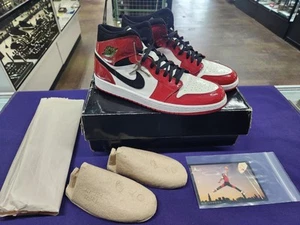 Size 14 - Air Jordan 1 Retro Patent 2003 Chicago Bulls 2003 136085 106 FANTASTIC - Picture 1 of 24