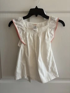 Gymboree White Ruffled Smocked Blouse, Animal Party, Girls Sz 10 - Picture 1 of 7