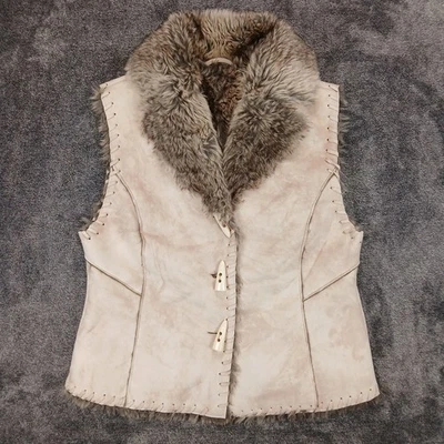 Chaleco Scully imitación piel gamuza mujer chaqueta grande vaquera bolsillos occidentales vegano Foto 1 de 4