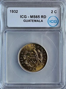 Guatemala 2 Centavos 1932 ICG MS 65 RD - Picture 1 of 2