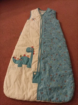 Saco de dormir Grobag para 6-18 meses 2,5 Tog dinosaurio azul/blanco  Foto 1 de 4