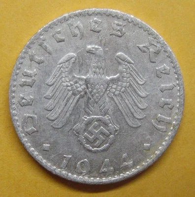 1944-B Germany Third Reich 50 Reichspfennig Aluminum Coin Take a Look - Image 1 of 2