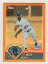 2003 Topps Chrome Gold Refractor #047 Omar Daal Los Angeles Dodgers BV$6 ###/449