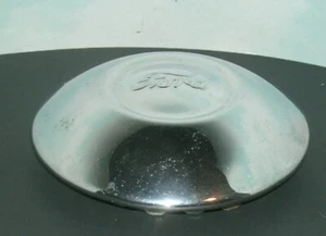 Vintage 1930's Ford Model A Hubcap (4") Small Chrome Dogdish Wheel Cover Hub Cap - Picture 1 of 6