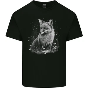 Monochrome Fox Kids T-Shirt Boys Girls - Picture 1 of 3