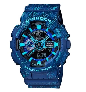 Casio G-Shock * GA110TX-2A Anadigi Graffiti Blue Watch COD PayPal - Picture 1 of 3