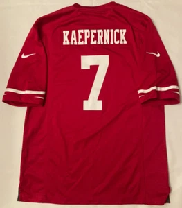 Mens Large Nike #7 Colin Kaepernick San Francisco 49ers Red NFL Football Jersey - Picture 1 of 12
