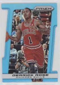 2013-14 Panini Prizm Light Blue Prizm Die-Cut 96/199 Derrick Rose #96