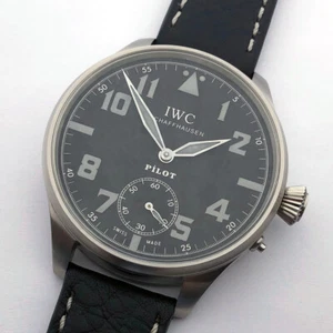 Seltene große Schweizer Militär Armbanduhr IWC Schaffhausen Stahlgehäuse Piloten WW2 - Bild 1 von 20