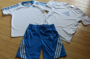BOYS * ADIDAS * 3 PC LOT ~ SHIRTS & SHORTS OUTFITS / SETS ~ S - Picture 1 of 3