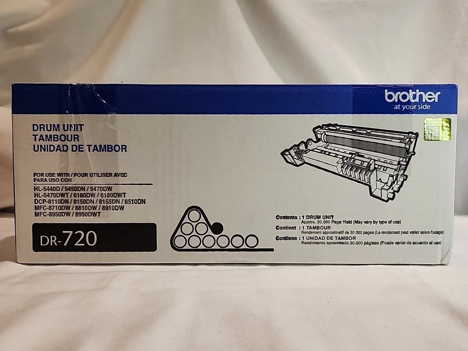 NUEVO GENUINO - UNIDAD DE BATERÍA BROTHER DR-720 - 30.000 PÁGINAS - CAJA FEA SELLADA Foto 1 de 1
