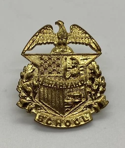 Antique Harvard School Military Academy Uniform Badge Los Angeles CA Screw Back - Picture 1 of 5