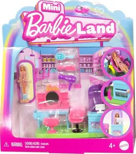 Barbie Mini Barbieland Sammlerstück Friseursalon Spielset mit 1,5 Zoll Puppe - Bild 1 von 3