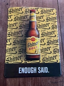 Shiner Beers Sign - New - Corrugated Metal Sign - Texas Shape - Picture 1 of 1