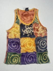 Shop Therapy Womens Casual Tank Top sz S Colorful Made in Nepal Rare - Picture 1 of 6