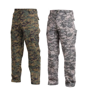 Mens Digital Camo US Army ACU Style Pants Military Cargo Pocket Combat Uniform - Picture 1 of 8