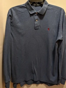 Polo Ralph Lauren Men's Large Blue Long Sleeved Polo Shirt - Picture 1 of 8