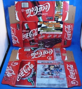 TWO 1996 COCA COLA CLASSIC & 1999 NASCAR 12 PAK CARTONS, EARNHARDT SR., RUDD,ETC - Picture 1 of 4