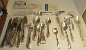 56 PC DAFFODIL 1847 ROGERS BROS SILVERWARE FLATWARE SET by INTERNATIONAL SILVER - Picture 1 of 24