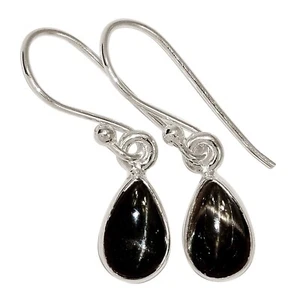 Natural Star Diopside, Black Star Of India 925 Silver Earrings ALLE-18376 - Picture 1 of 1