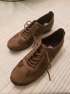 Munro American Womens Suede Lace Up Oxford Sneakers Shoes Size 5 Olive Color