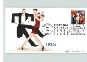 FLAPPERS DUE the CHARLESTON, handbemalt Celebrate the Century 1920s FDC - Bild 1 von 1