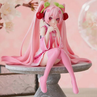Hatsune Miku Pink Dress Figure Cherry Pink Ha...