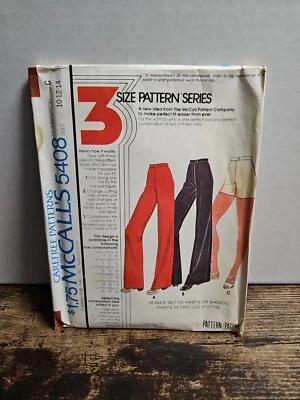 Vintage McCall's Printed Pattern 5408 Home Sewing Misses Pants Shorts Size 10/14 - Image 1 of 2