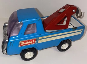 Vintage Buddy L Tow Truck Wrecker Blue and Red - Picture 1 of 7